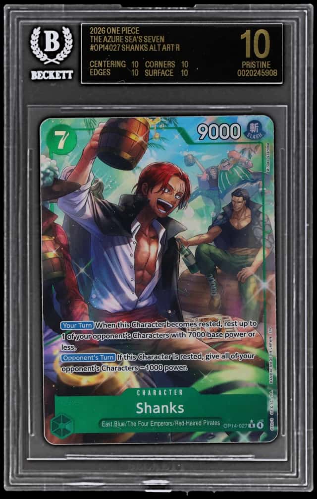 2026 One Piece the Azure Sea's Seven Alternate Art Shanks #OP14-027