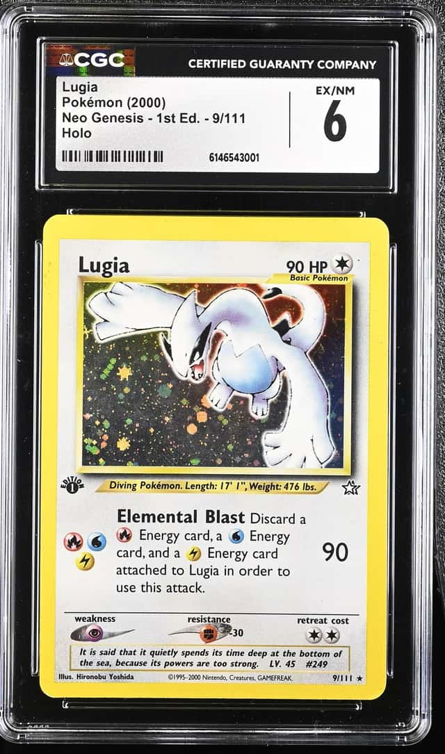 2000 Pokemon Neo Genesis 1st Edition Holo Lugia - CGC EX/NM 6
