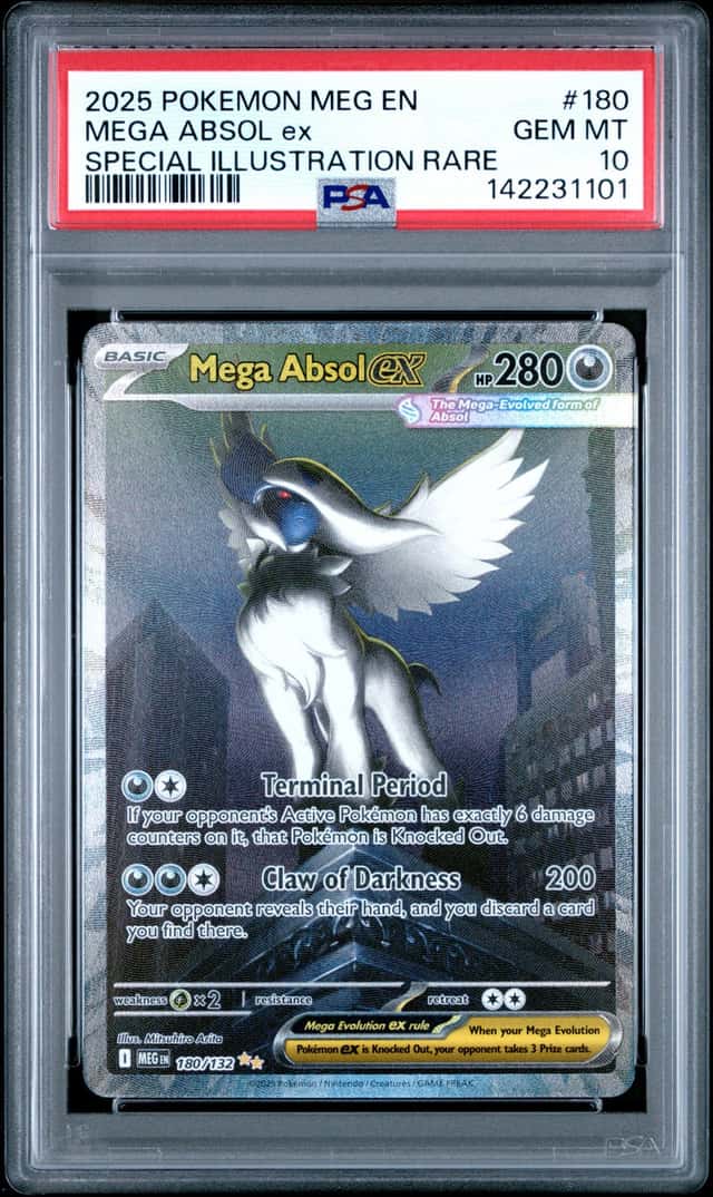 2025 POKEMON MEG EN-MEGA EVOLUTION #180 MEGA ABSOL EX SIR PSA GEM MINT 10