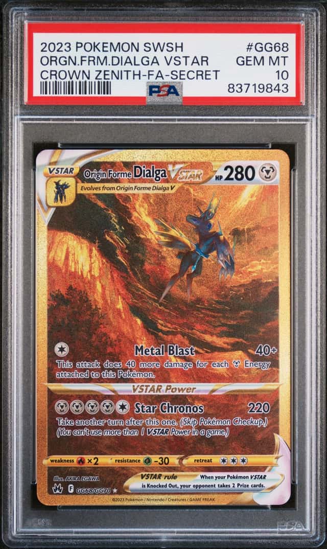 Pokemon 2023 Crown Zenith Galarian Gallery Origin Forme Dialga VSTAR GG68 PSA 10