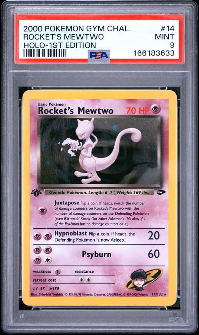 Pokemon Rocket's Mewtwo Gym Challenge 14/132 Holo 1st Edition PSA 9 Mint