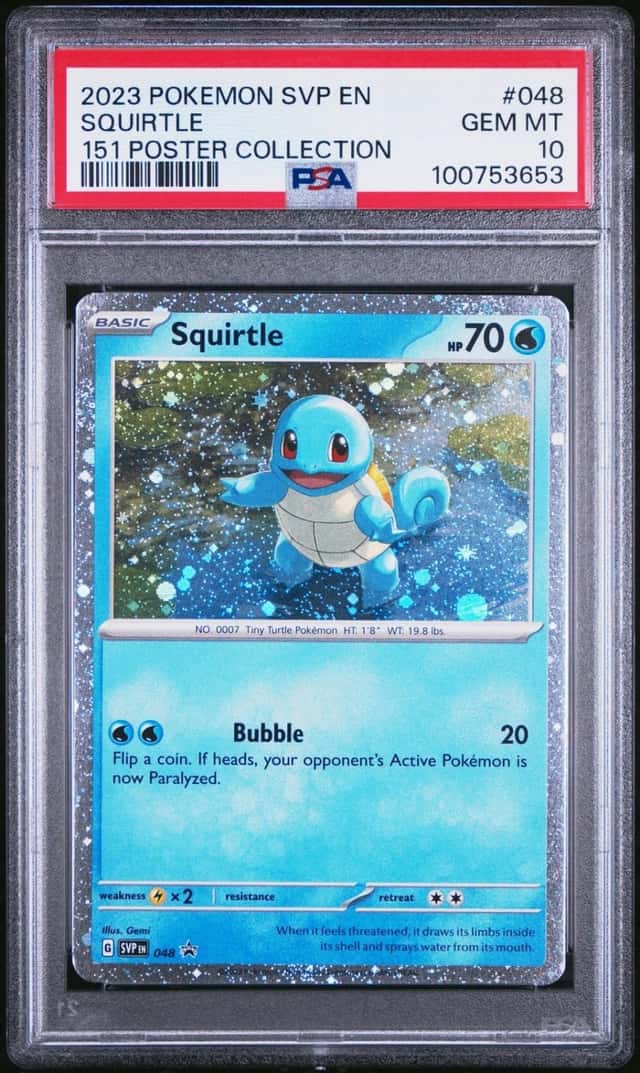 Squirtle 048 151 Poster Collection Sv Black Star Promo Pokemon PSA 10