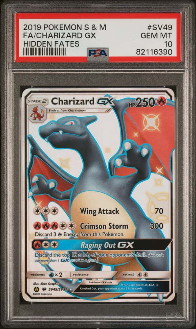 Pokemon PSA 10 Charizard GX Shiny Holo 2019 SV49/SV94 Hidden Fates English
