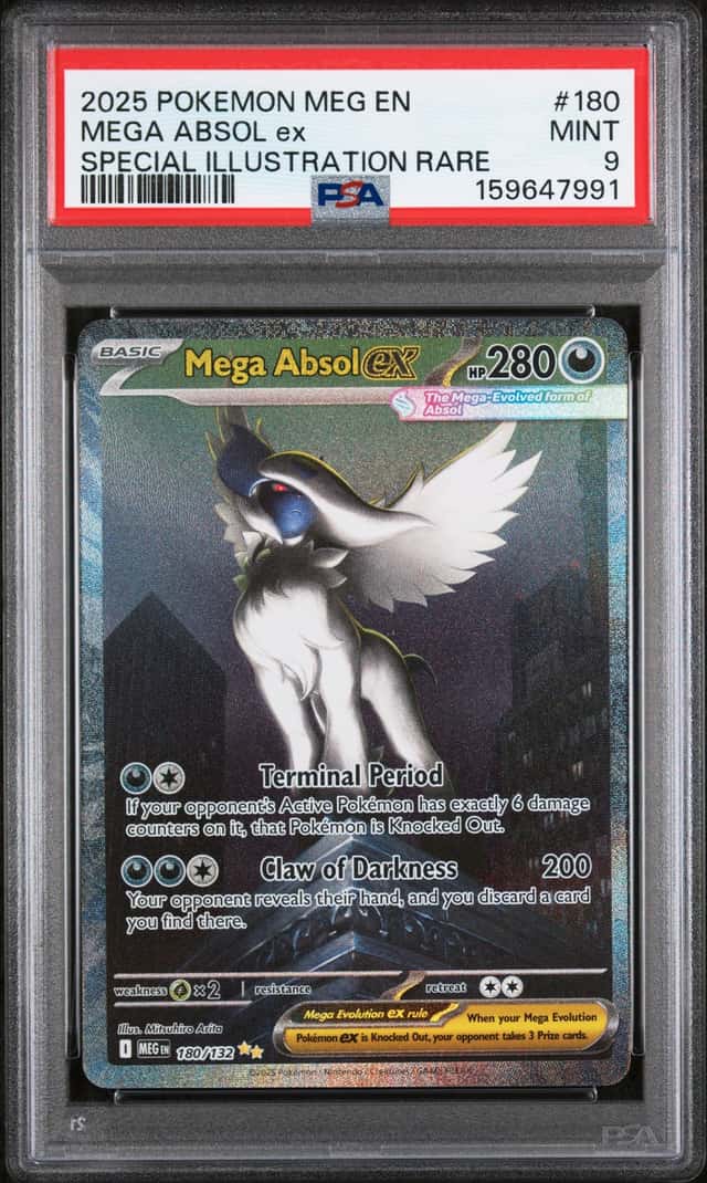2025 POKEMON MEG EN-MEGA EVOLUTION SPECIAL ILLUSTRATION RARE MEGA ABSOL EX PSA 9
