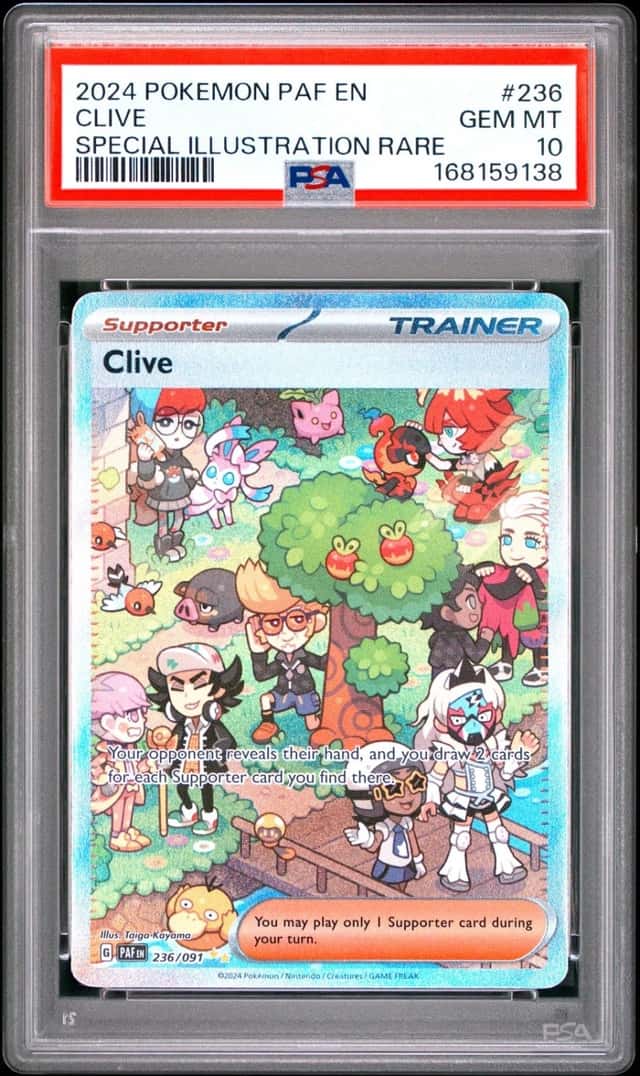 2024 POKEMON PAF EN-PALDEAN FATES SPECIAL ILLUSTRATION RARE #236 CLIVE PSA 10