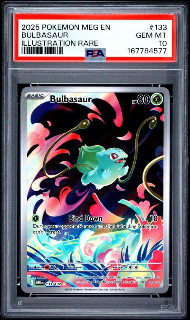 2025 POKEMON MEG EN-MEGA EVOLUTION ILLUSTRATION RARE #133 BULBASAUR PSA 10