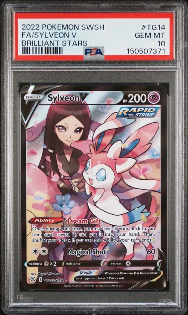 2022 Pokemon Sword & Shield Brilliant Stars TG14 Sylveon V PSA 10 150507371