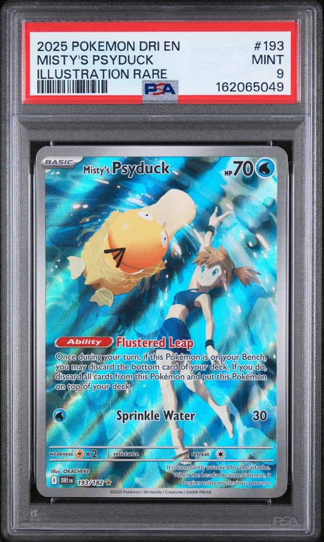 2025 POKEMON DRI EN-DESTINED RIVALS #193 MISTY'S PSYDUCK IR PSA 9