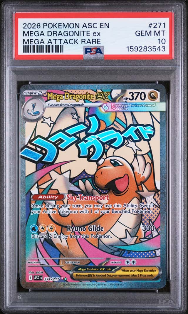 2026 Pokemon Ascended Heroes Mega Dragonite ex Attack Rare #271/217 PSA 10 (43)
