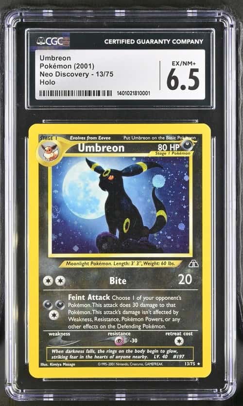 2001 Pokemon Neo Discovery Umbreon Holo #13/75 CGC 6.5