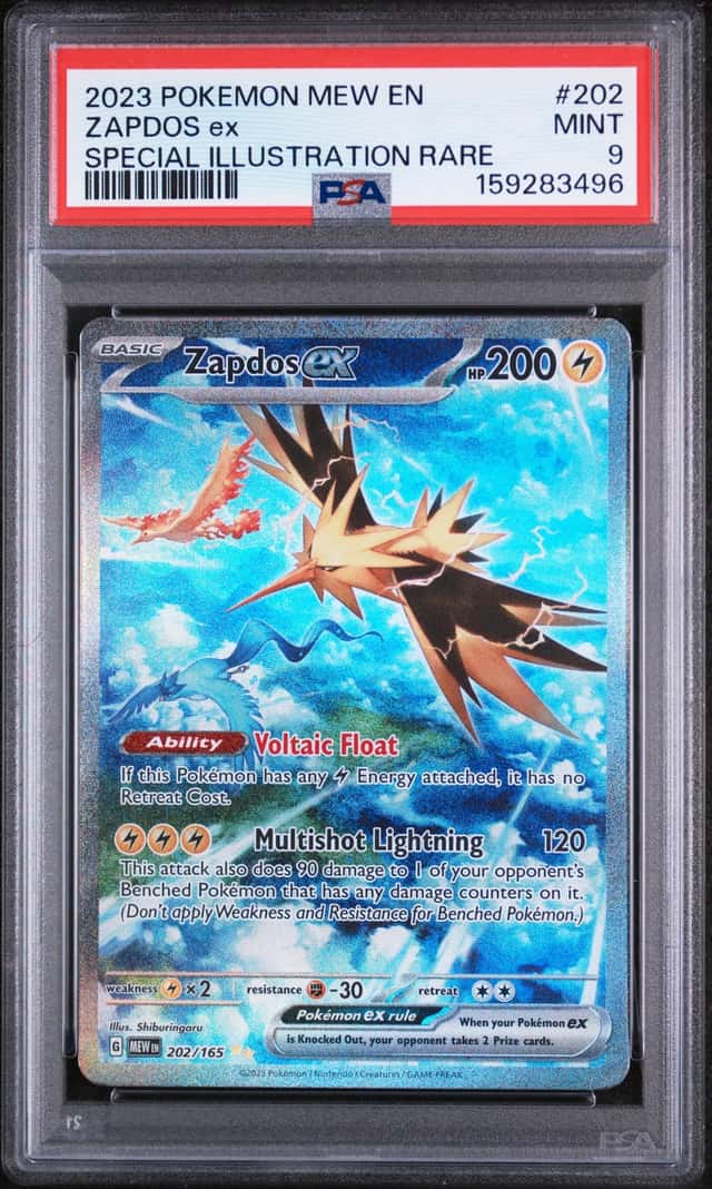 2023 Pokemon SV 151 Zapdos ex Special Illustration Rare #202/165 PSA 9