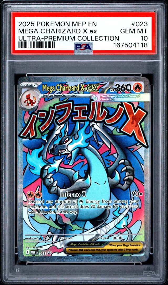 2025 POKEMON MEP PROMO ULTRA-PREMIUM COLLECTION #023 MEGA CHARIZARD X EX PSA 10