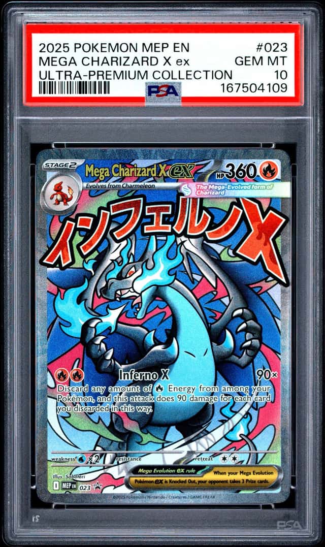 2025 POKEMON MEP EN-ME ULTRA-PREMIUM COLLECTION #023 MEGA CHARIZARD X EX PSA 10