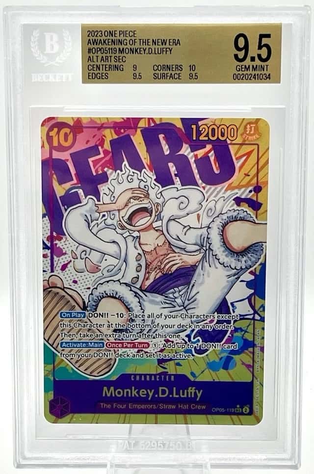 Monkey.D.Luffy Alternate Art OP05-119 Awakening of the New Era BGS 9.5 One Piece