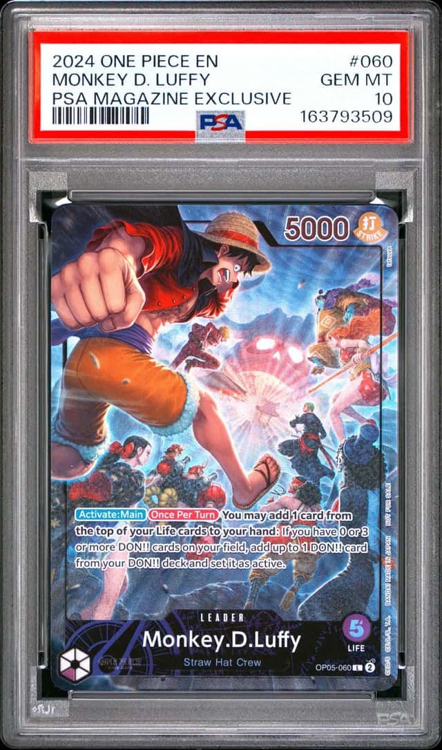 2024 ONE PIECE PROMOS PSA MAGAZINE EXCLUSIVE #060 MONKEY D. LUFFY PSA 10