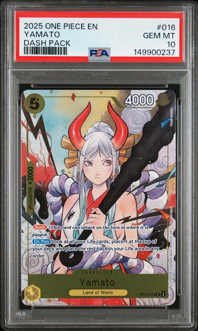 2025 One Piece EN Dash Pack #016 Yamato PSA 10 GEM MINT