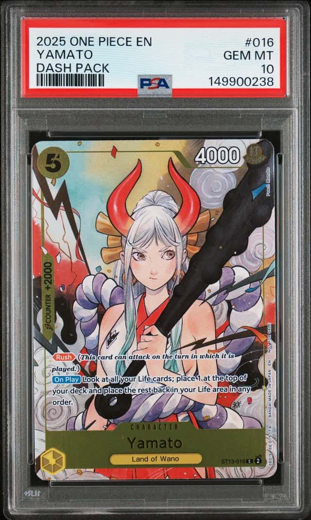 2025 One Piece EN Dash Pack #016 Yamato PSA 10 GEM MINT