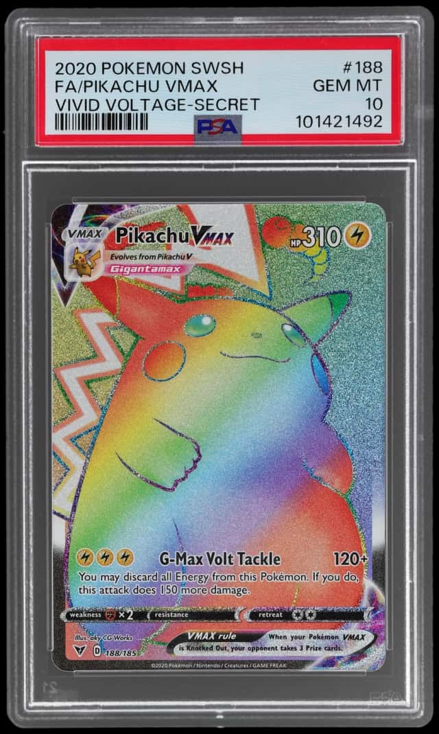 2020 Pokemon Sword and Shield Vivid Voltage Secret Rare Pikachu Vmax #188