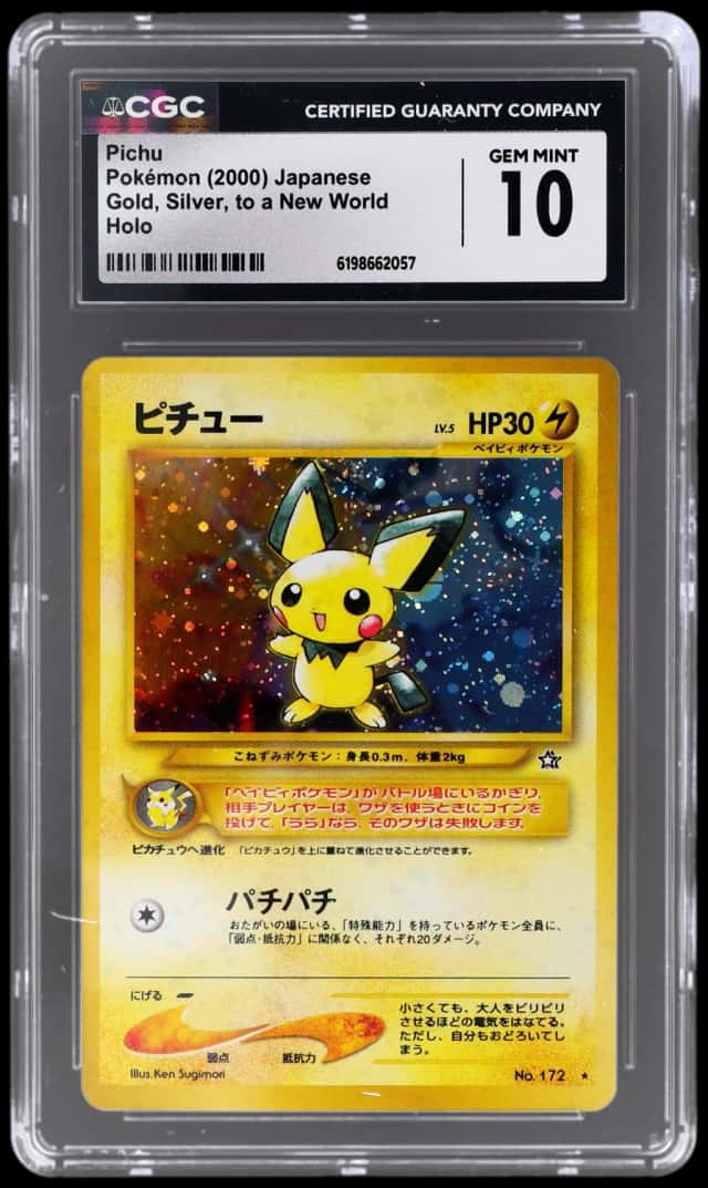 2000 Pokemon Gold Silver To A New World Japanese Holo Pichu #172