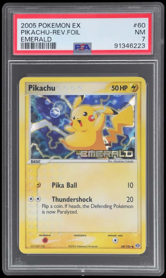 2005 Pokemon Ex Emerald Reverse Holo Pikachu #60