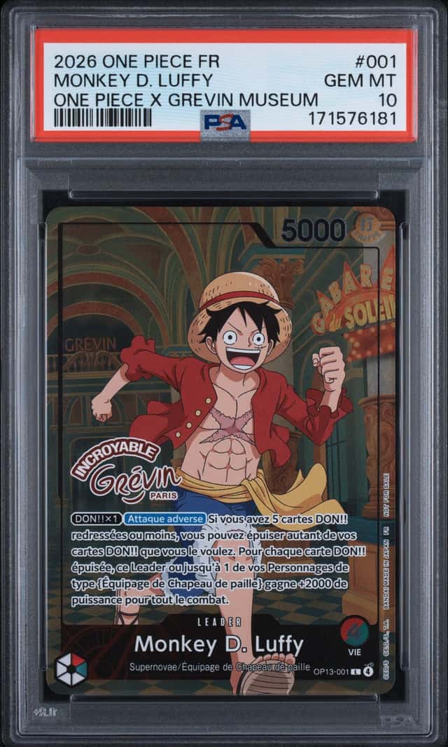 2026 One Piece Card Game Promo French One Piece × Grevin Museum Monkey D. Luffy #OP13-001
