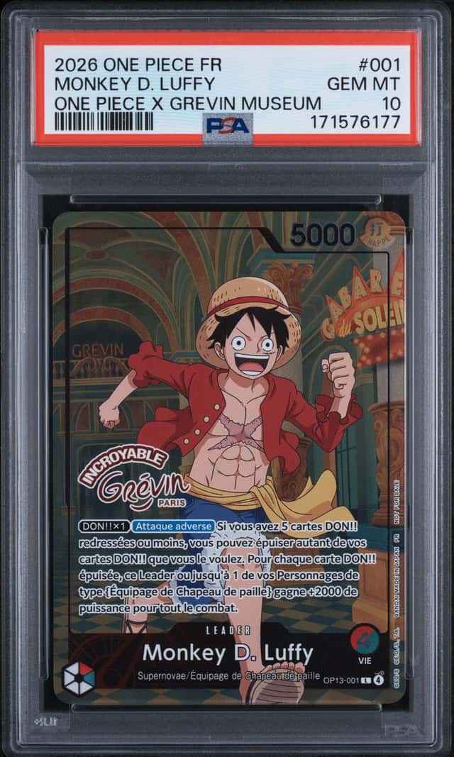2026 One Piece Card Game Promo French One Piece × Grevin Museum Monkey D. Luffy #OP13-001