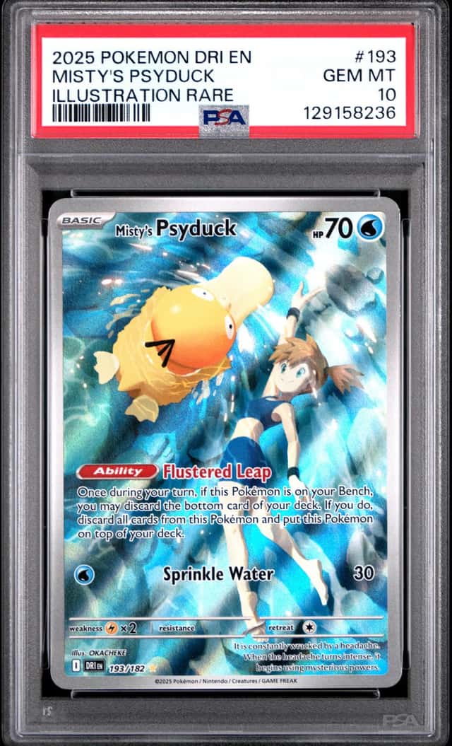 Misty's Psyduck 193/182 IR SV10 Destined Rivals 2025 Pokémon GEM MINT PSA 10