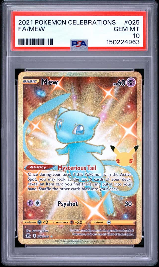 Pokémon Celebrations Mew Secret Rare 25/25 PSA 10 GEM MINT