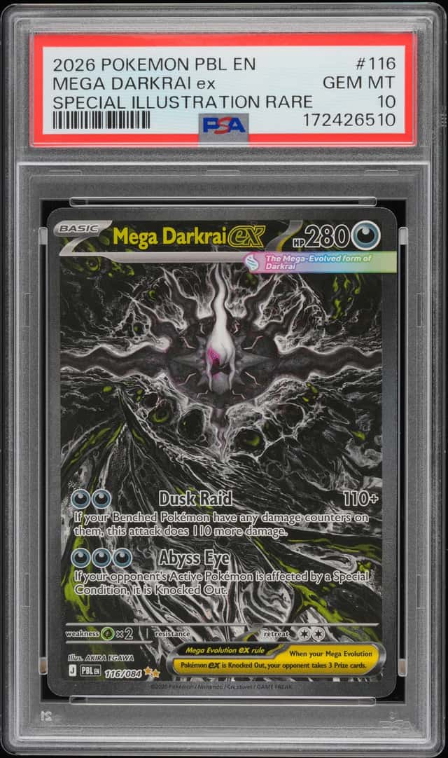 2026 POKEMON PBL EN-PITCH BLACK #116 MEGA DARKRAI ex SPECIAL ILLUSTRATION PSA 10