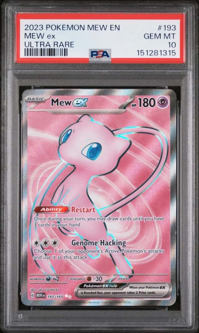 2023 POKEMON MEW EN-151 ULTRA RARE #193 MEW EX PSA 10