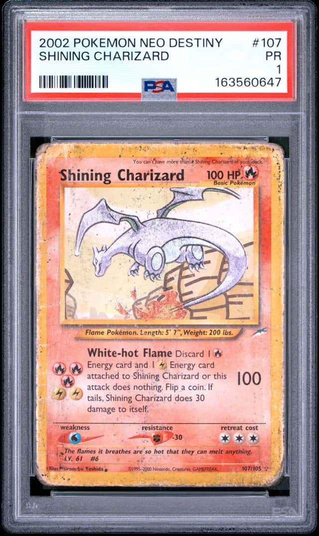 2002 POKEMON NEO DESTINY #107 SHINING CHARIZARD PSA 1