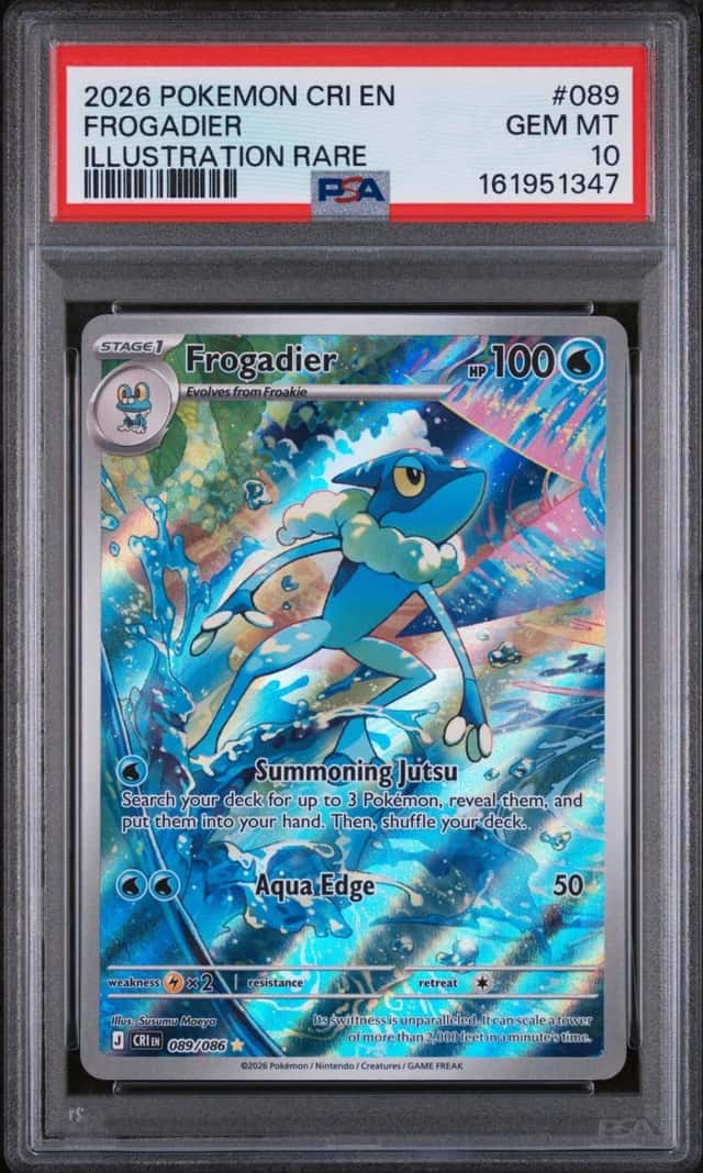 2026 POKEMON CRI EN-CHAOS RISING ILLUSTRATION RARE #089 FROGADIER PSA 10