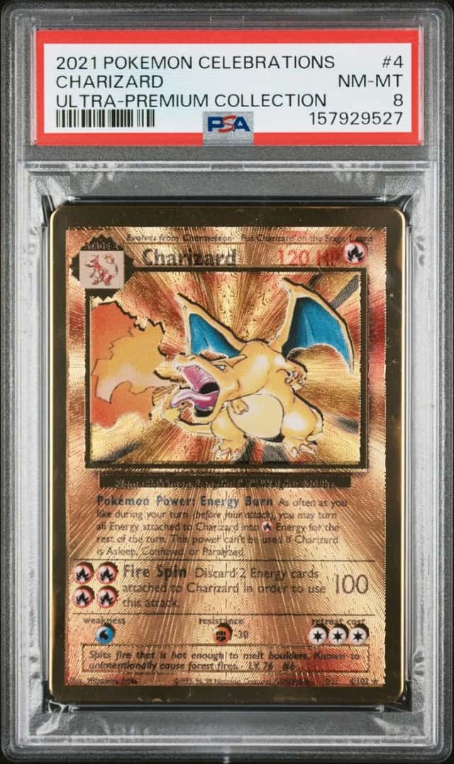 2021 POKEMON CELEBRATIONS ULTRA-PREMIUM COLLECTION #4 CHARIZARD PSA 8
