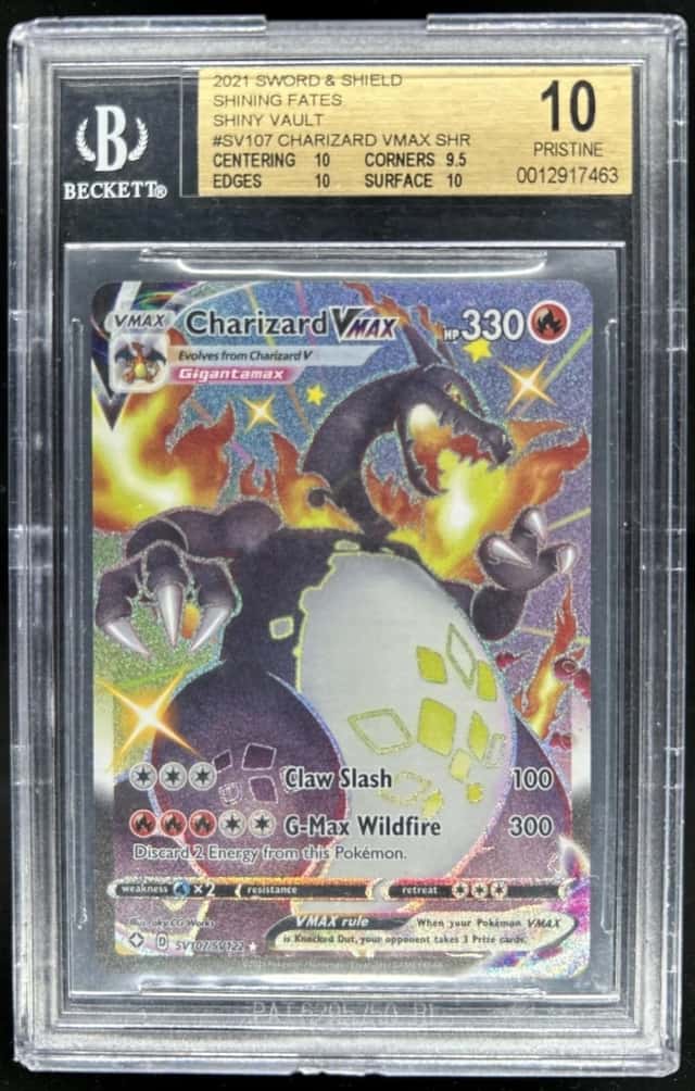 2021 Pokemon SWSH Shining Fates Charizard VMAX Shiny Vault #SV107/SV122 BGS 10