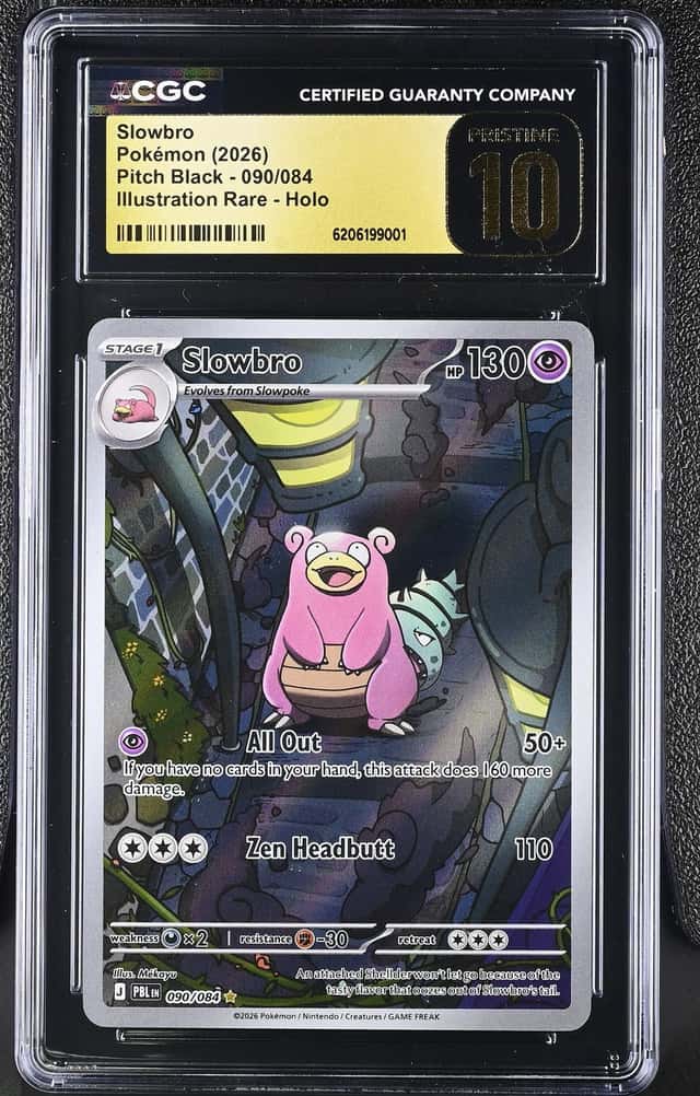 Pokemon Pitch Black Slowbro Illustration Rare Holo CGC Pristine 10