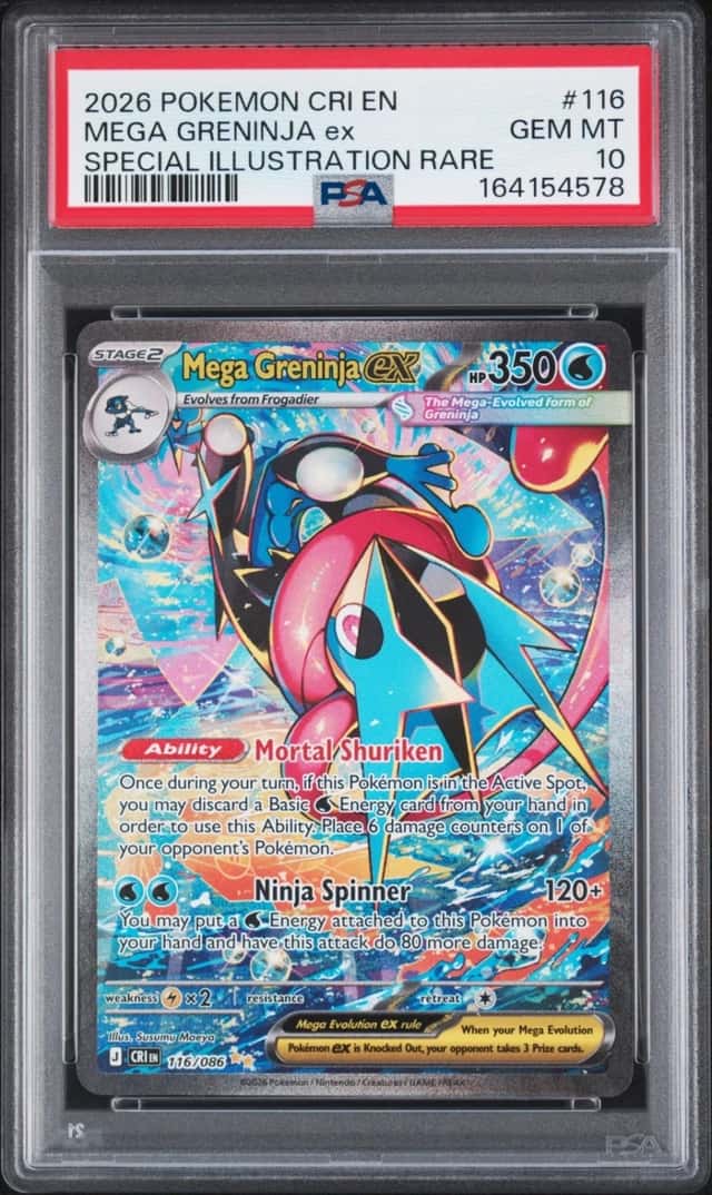 2026 POKEMON CRI EN-SPECIAL ILLUSTRATION RARE #116 MEGA GRENINJA EX PSA 10
