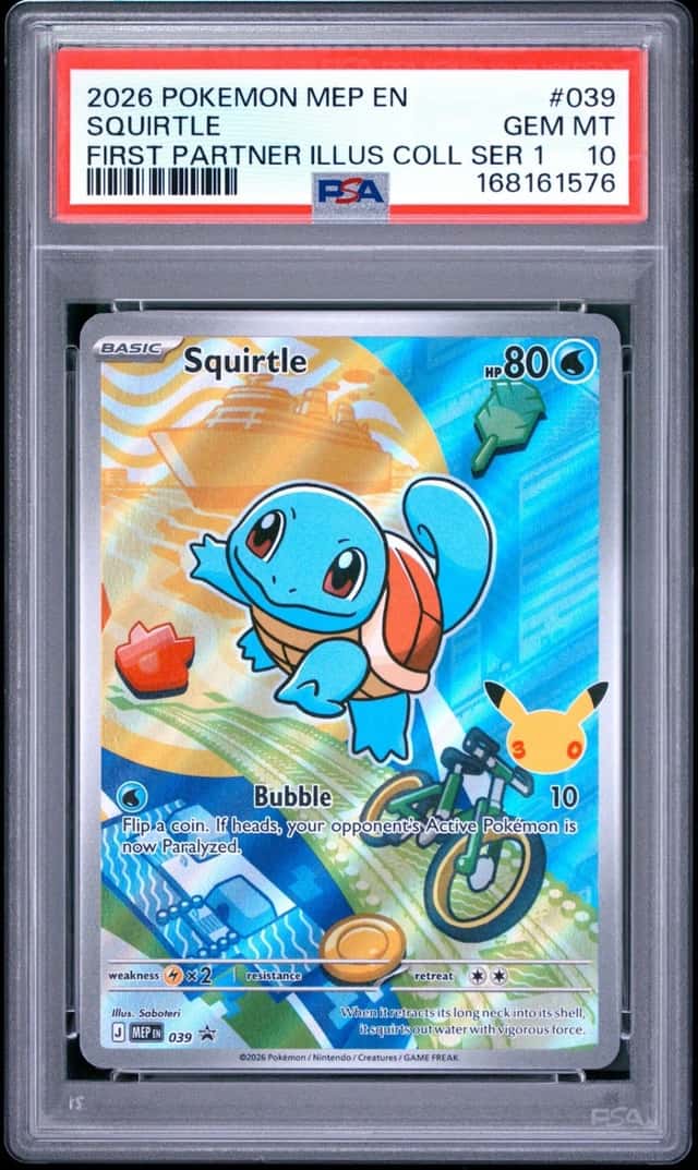 2026 POKEMON MEP FIRST PARTNER ILLUSTRATION COLLECTION #039 SQUIRTLE PSA 10