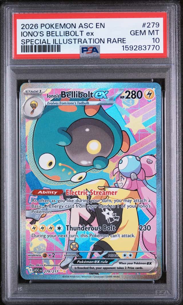 2026 Pokemon Iono's Bellibolt ex Special Illustration Rare #279/217 PSA 10