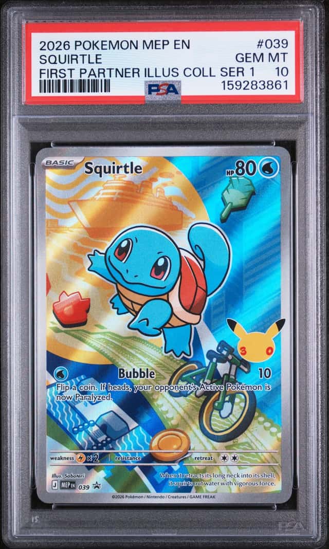 2026 Pokemon MEP Promo Squirtle First Partner Illustration #039 PSA 10 (61)