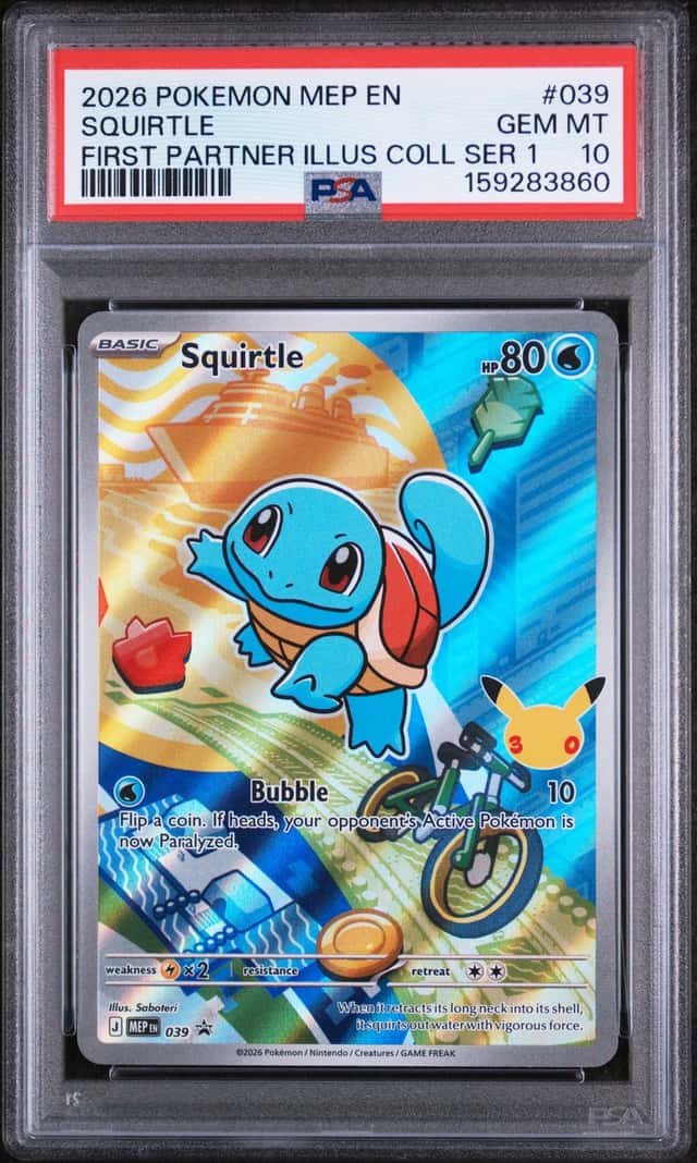 2026 Pokemon MEP Promo Squirtle First Partner Illustration #039 PSA 10 (60)