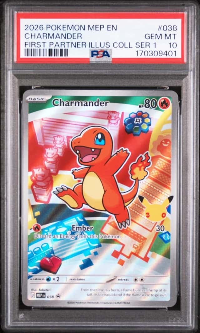 2026 POKEMON MEP FIRST PARTNER ILLUSTRATION COLLECTION #038 CHARMANDER PSA 10