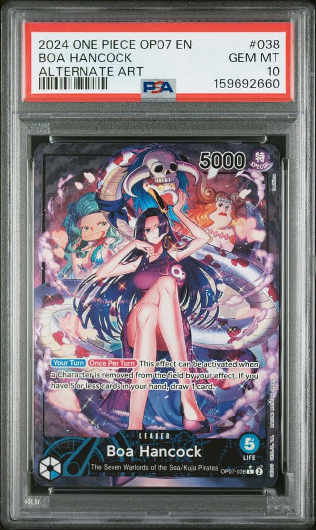 2024 One Piece OP07 EN Alternate Art #038 Boa Hancock PSA 10 GEM MINT