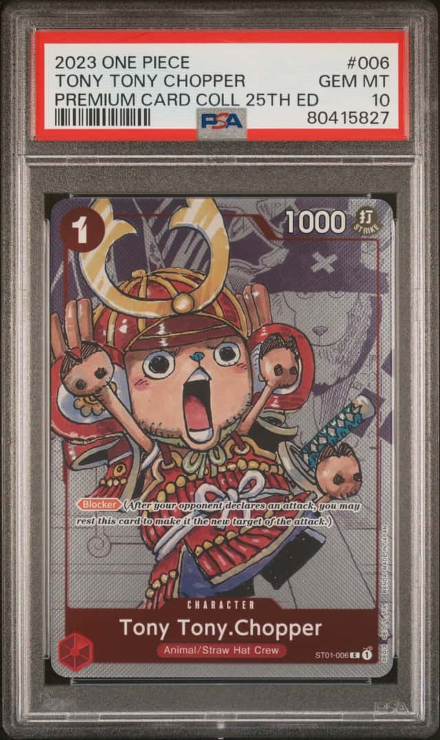 One Piece Tony Tony Chopper Premium Card Coll. 25th Edition 006 PSA 10 Gem Mint