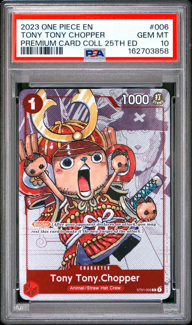 One Piece Tony Tony Chopper Premium Card Coll. 25th Edition ST01-006 PSA 10
