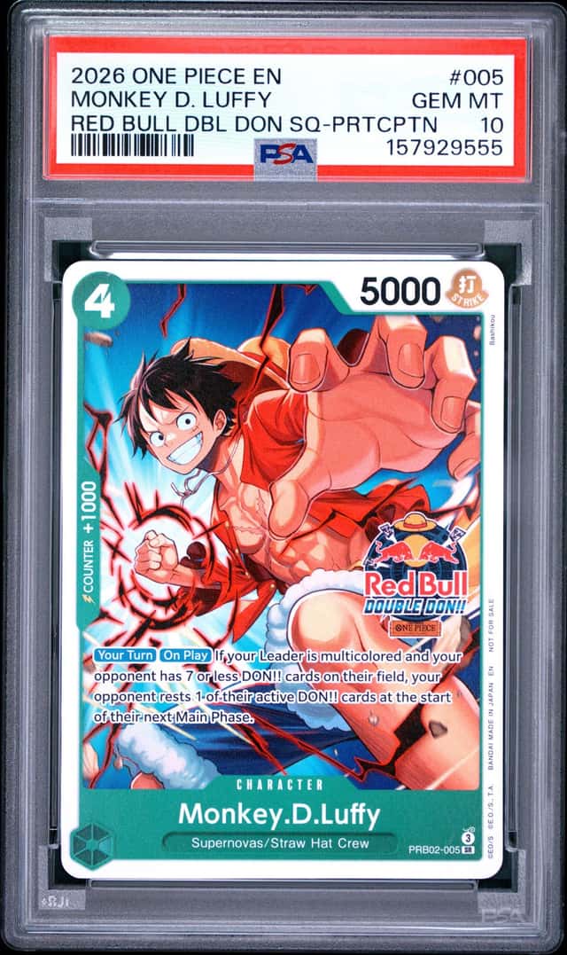 2026 ONE PIECE PROMOS STORE QUALIFIER-PARTICIPATION #005 MONKEY D. LUFFY PSA 10