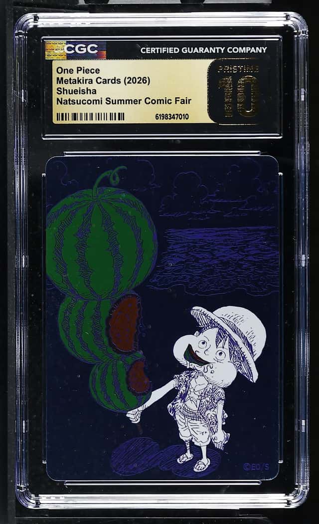 CGC Pristine 10 ONE PIECE Watermelon Luffy Promo NATSUCOMI 2026 MetaKira Foil 4