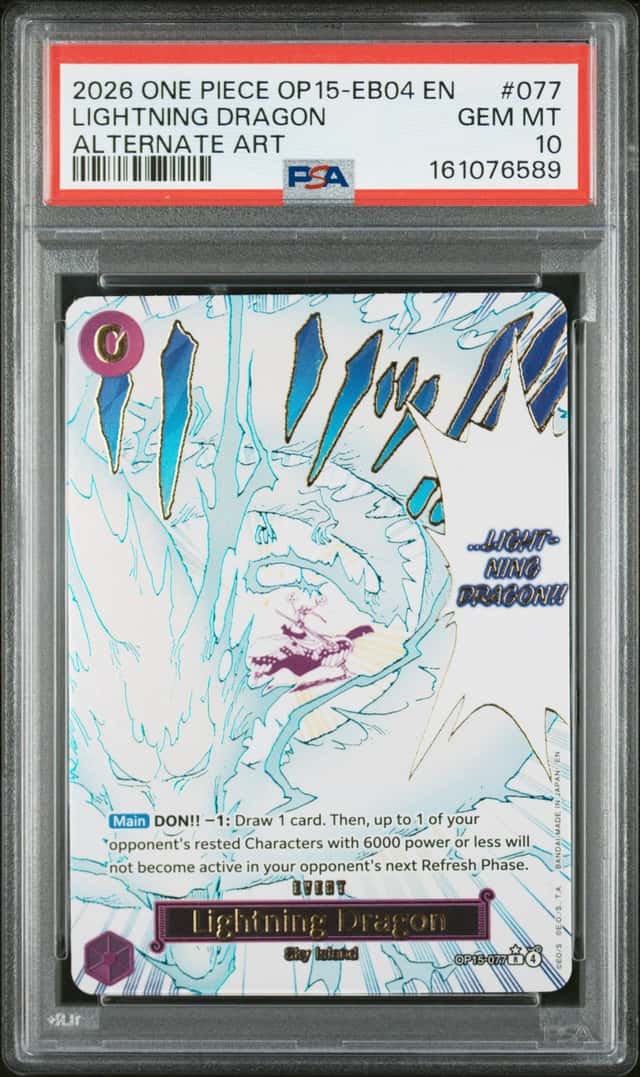 2026 One Piece Adventure On Kami's Island Alternate Art Lightning Dragon #OP15-077