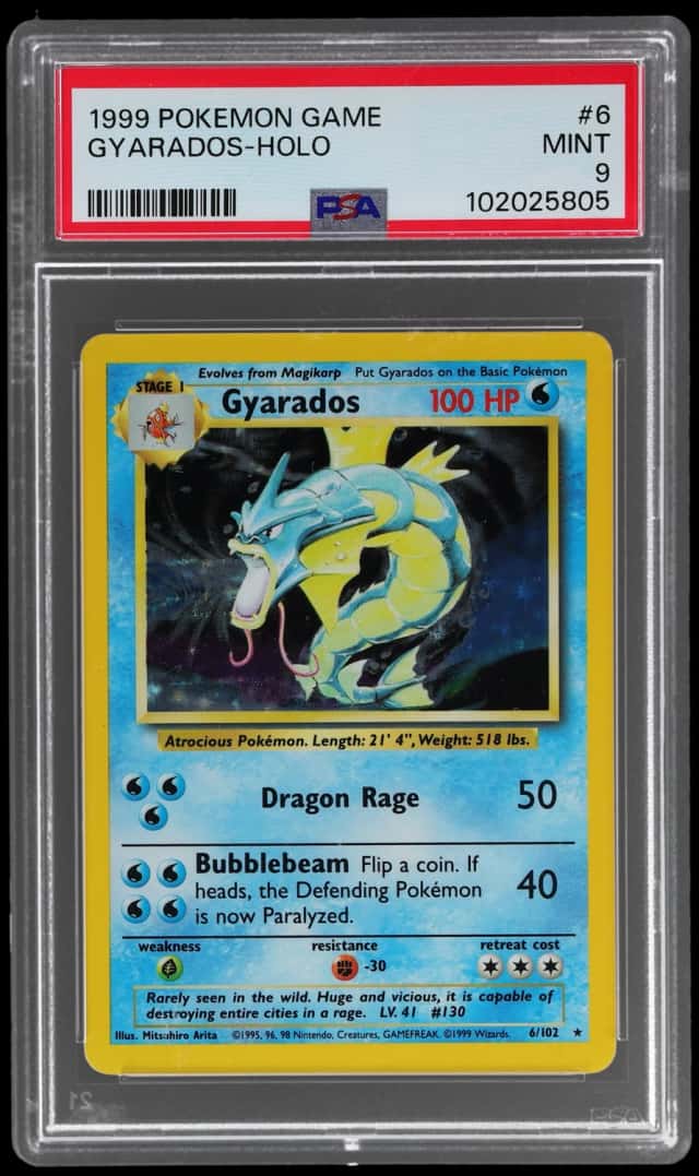 1999 Pokemon Base Set Holo Gyarados #6
