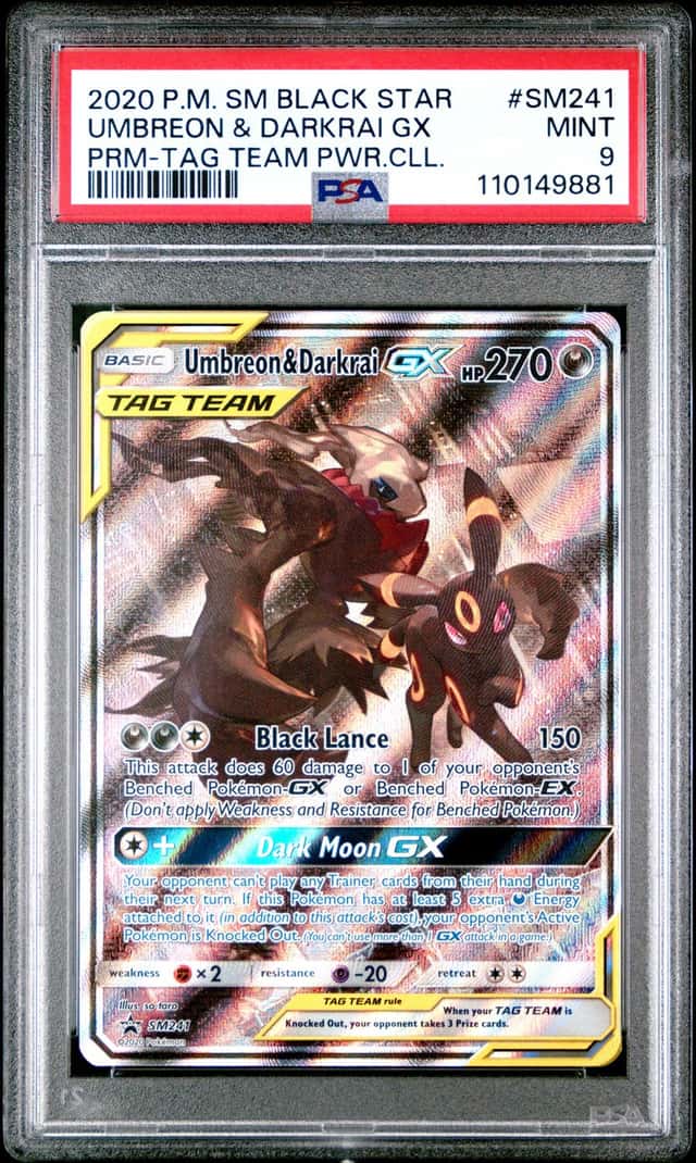 2020 Pokemon Sun and Moon Black Star Promo Tag Team Powers Collection Darkrai/Umbreon Gx #SM241