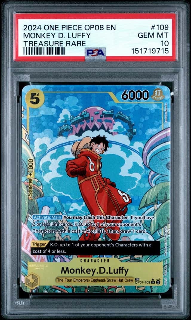 2024 One Piece Two Legends Treasure Rare Monkey D Luffy #OP07109